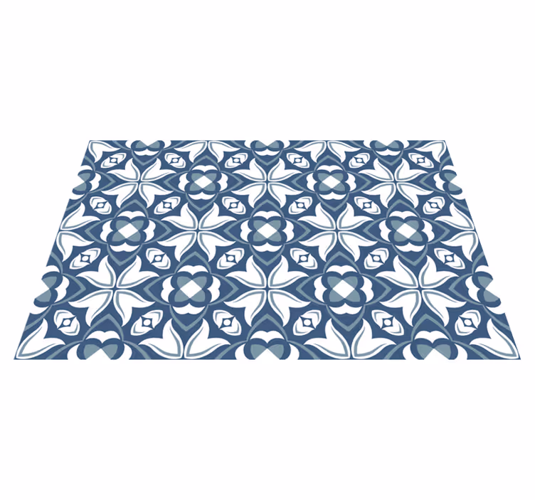 Vinyl Teppich Fliesenoptik anmutige botanische elemente - TenStickers
