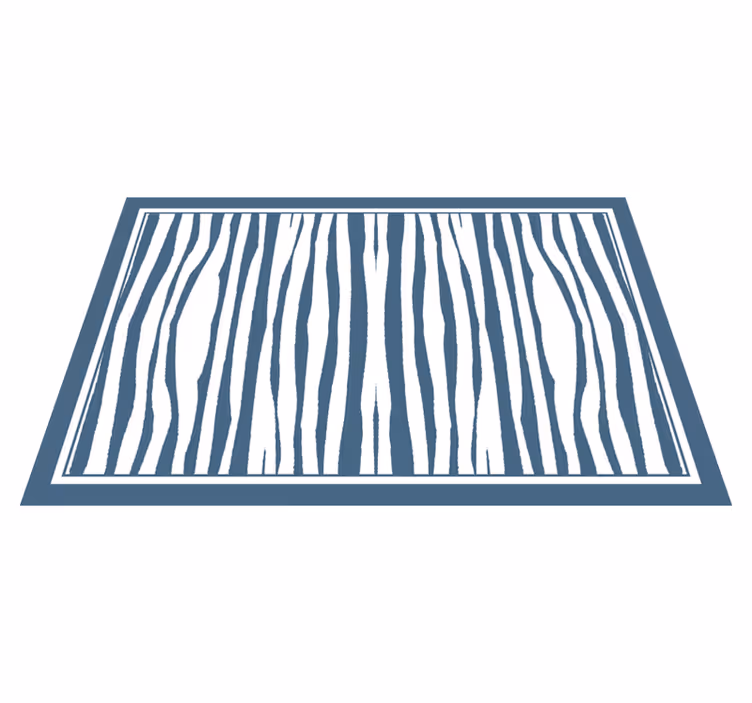 Vinyl Teppich Tiermuster blaue zebrastreifen - TenStickers