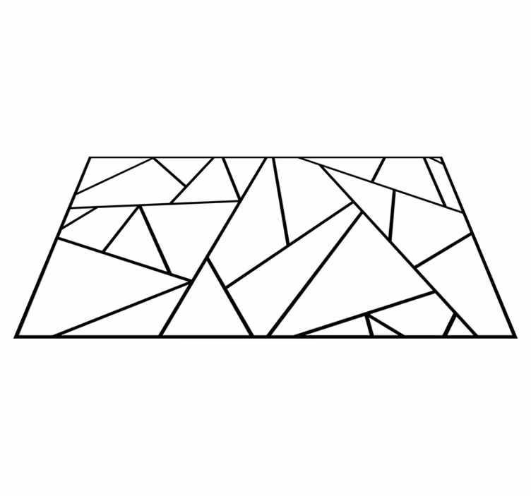 Vinyl Teppich geometrisch scharfwinkliges muster - TenStickers