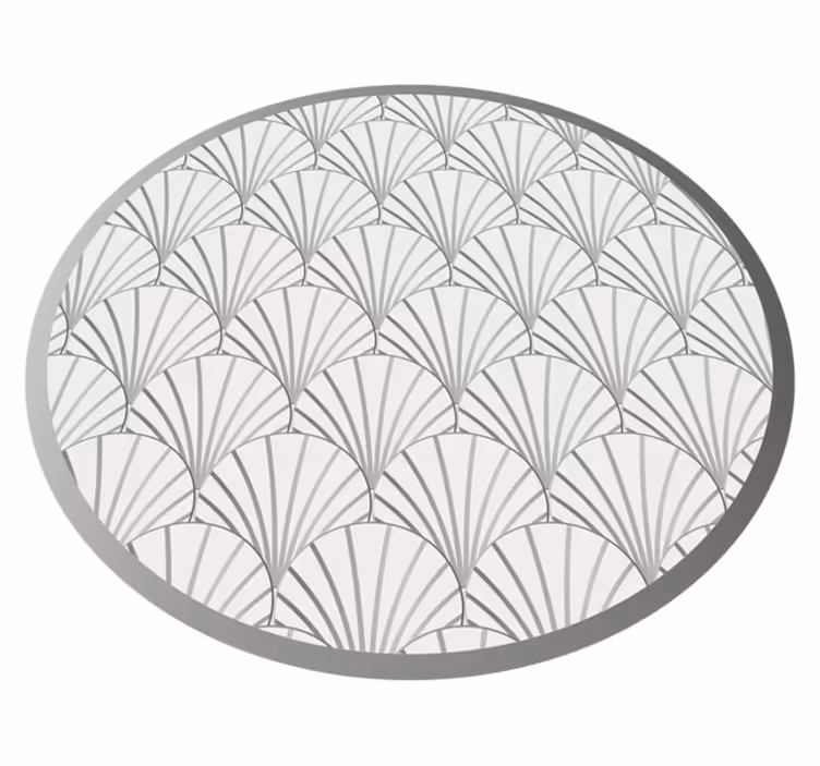Vinyl Teppich Badezimmer elegantes fächermuster - TenStickers
