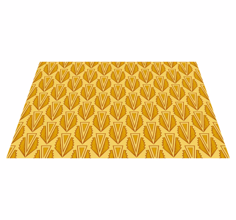 Vinyl Teppich Mosaik geometrisches gelbes muster - TenStickers