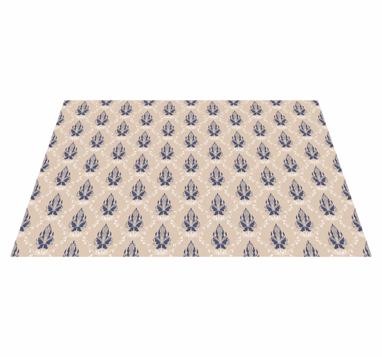 Vinyl Teppich Wohnzimmer zarte florale motive - TenStickers