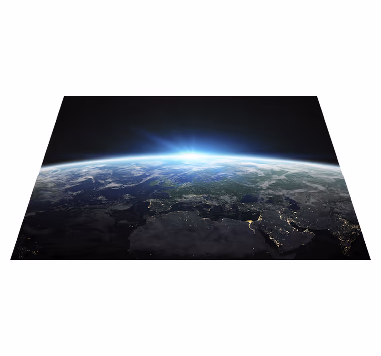 Vinyl Teppich Jugendzimmer der helle horizont der erde - TenStickers