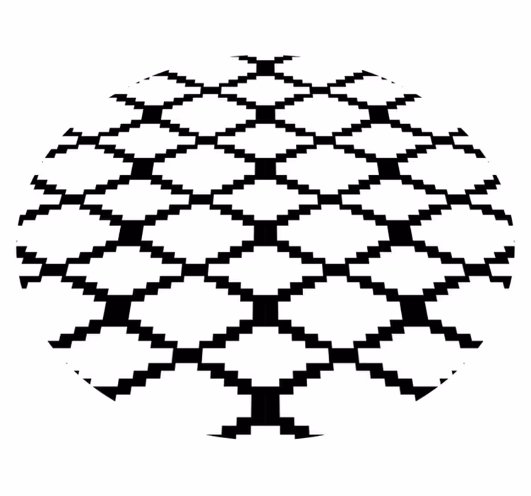 Vinyl Teppich geometrisch modernes schwarzweiß - TenStickers