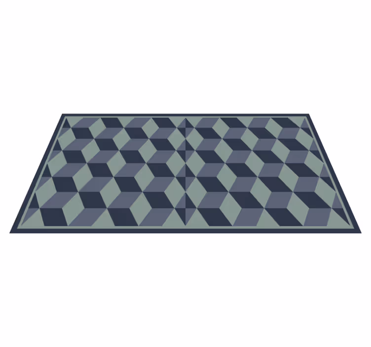 Vinyl Teppich geometrisch kubisches musterspiel - TenStickers