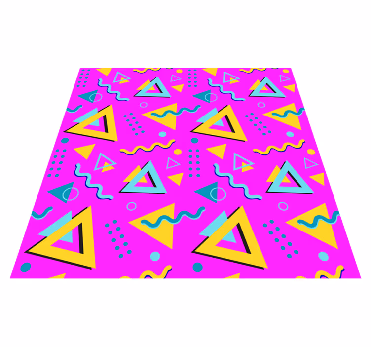 Vinyl Teppich geometrisch memphis-muster der 1980er jahre - TenStickers