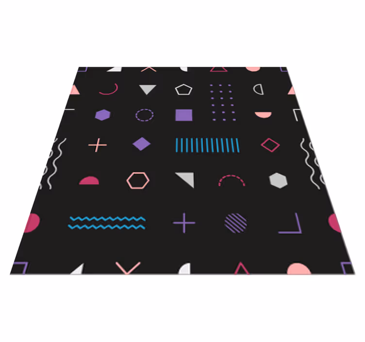 Vinyl Teppich geometrisch verspielte formenanzeige - TenStickers