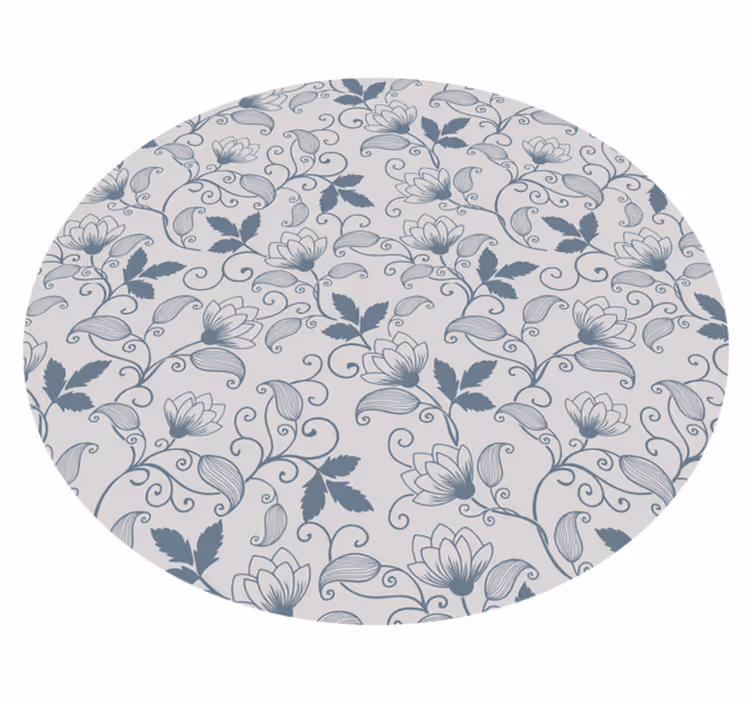 Vinyl Teppich Badezimmer florale gelassenheit - TenStickers