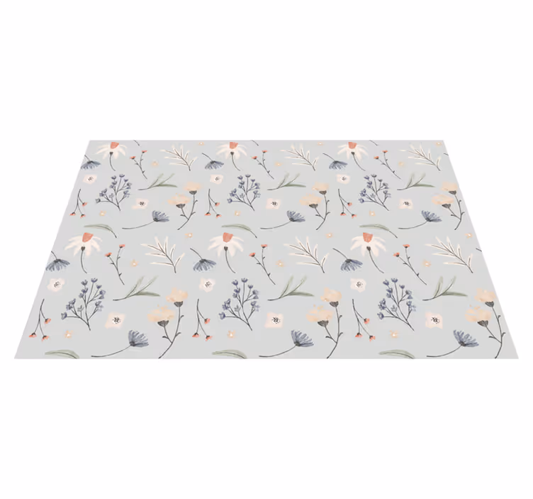 Vinyl Teppich Blumen blumenblattillustration - TenStickers