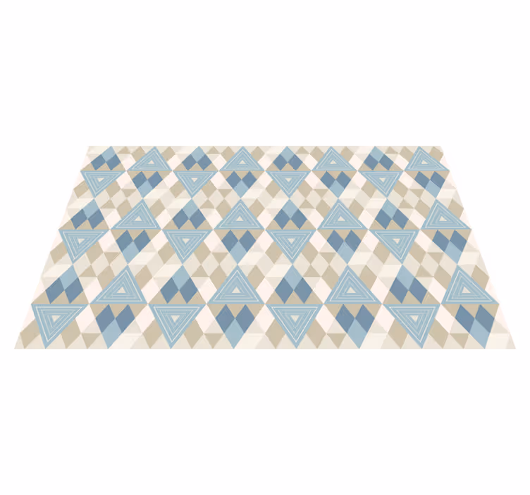 Vinyl Teppich geometrisch dreiecke und rauten - TenStickers