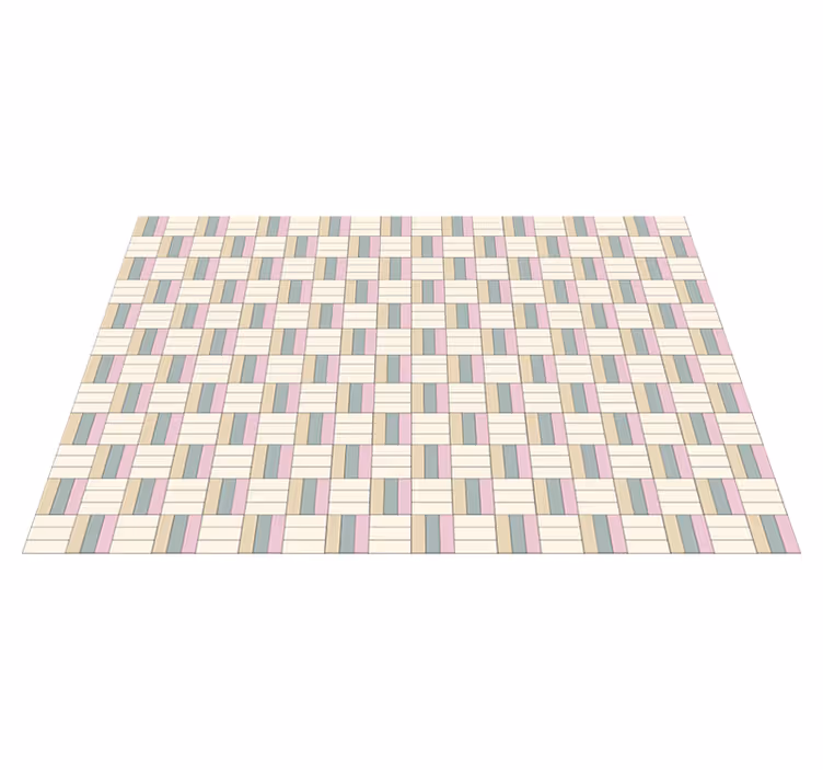 Vinyl Teppich geometrisch gewebte farbblöcke - TenStickers