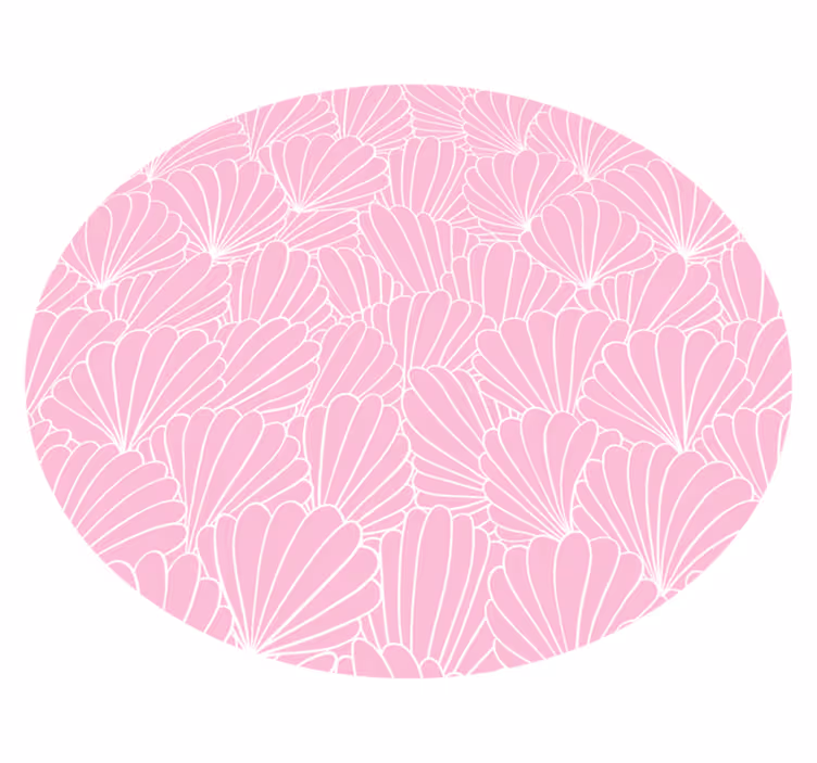 Vinyl Teppich Badezimmer rosa muschelmuster - TenStickers