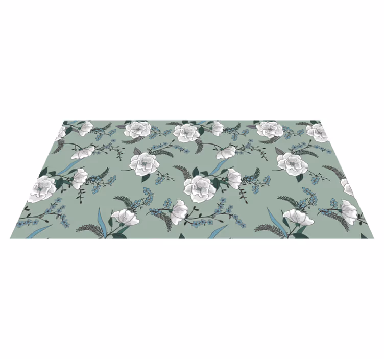 Vinyl Teppich Blumen botanisches konzept - TenStickers