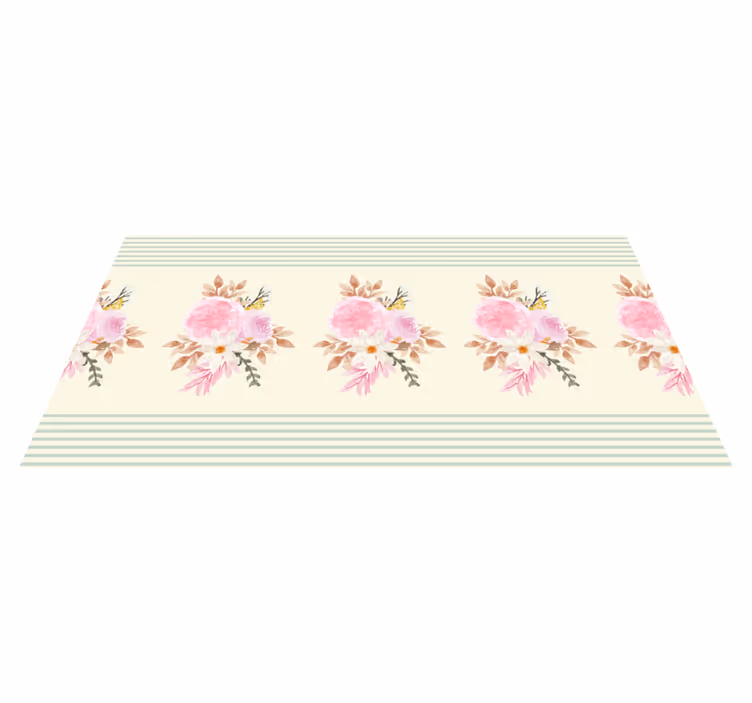 Vinyl Teppich Badezimmer zartes blumenarrangement - TenStickers