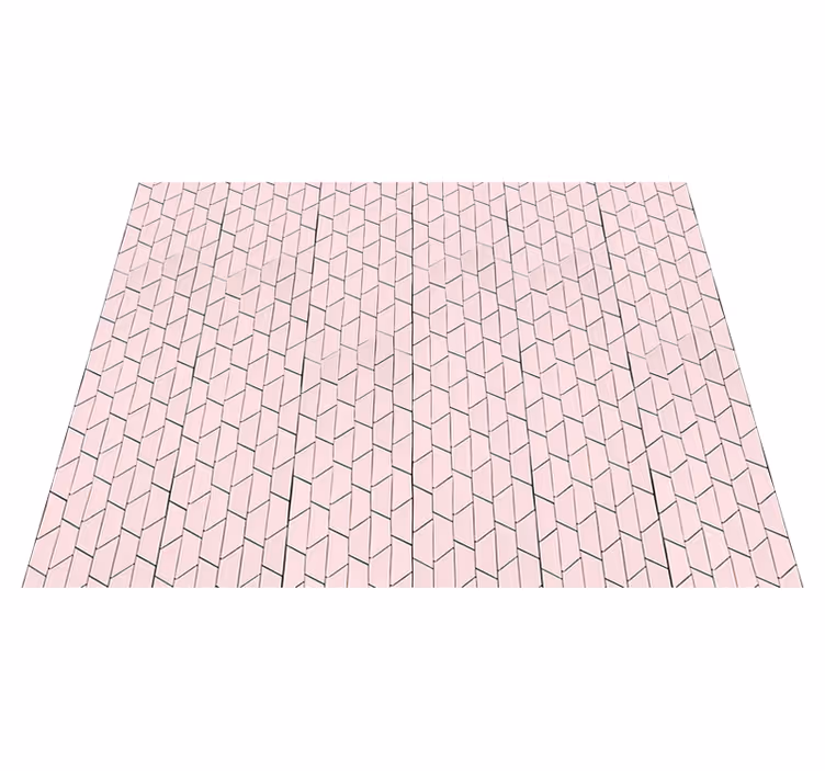 Vinyl Teppich Fliesenoptik rosa geometrischer stil - TenStickers