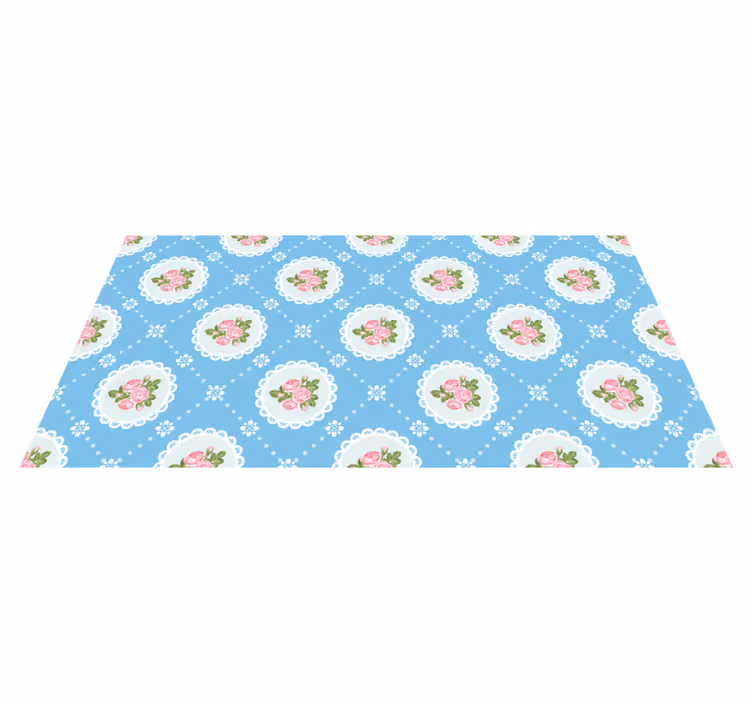 Vinyl Teppich Vintage blumenspitzenmuster - TenStickers