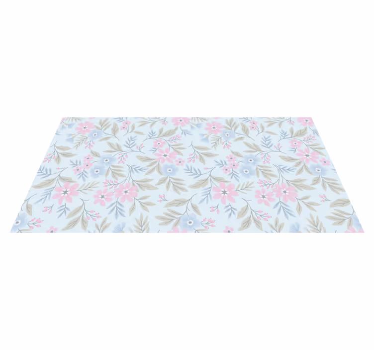 Vinyl Teppich Blumen blumiges Pastell-Design - TenStickers