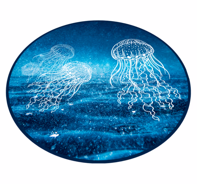 Vinyl Teppich Tiere Quallen im Ozean - TenStickers