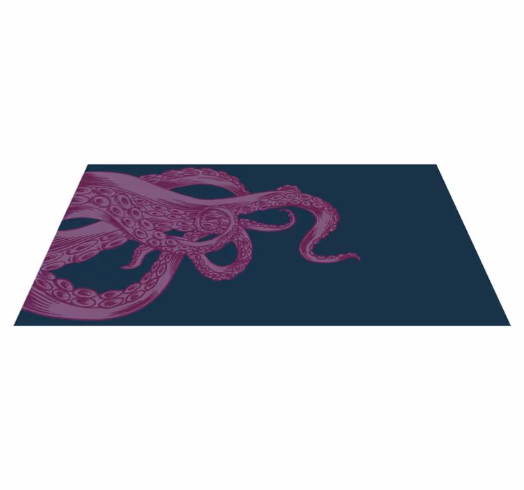 Vinyl Teppich Tiere oktopus-Ornament-Overlay - TenStickers