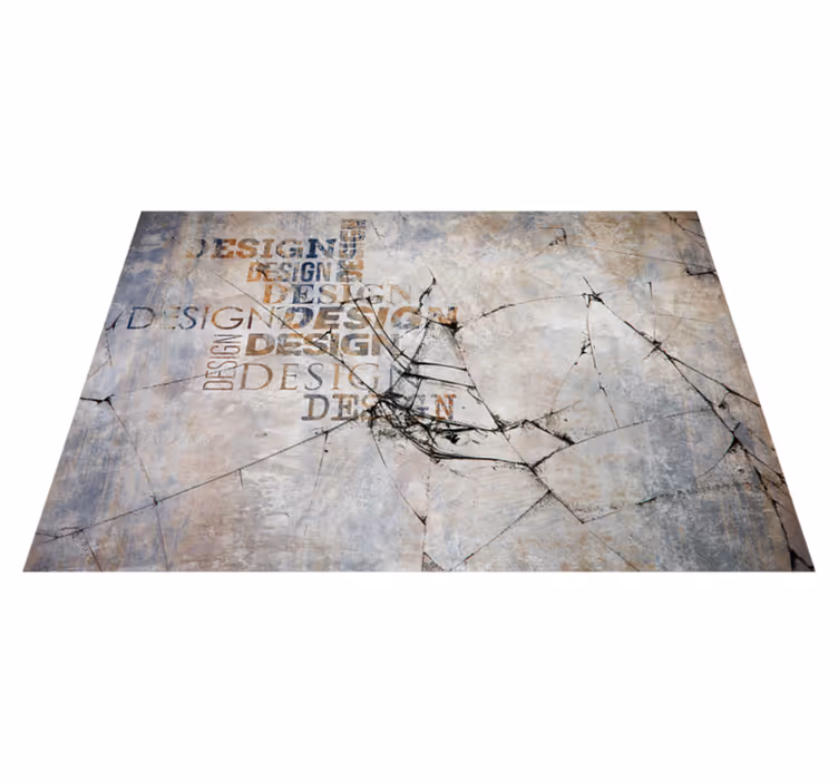 Vinyl Teppich Steine gesprungene Stein-Typografie - TenStickers