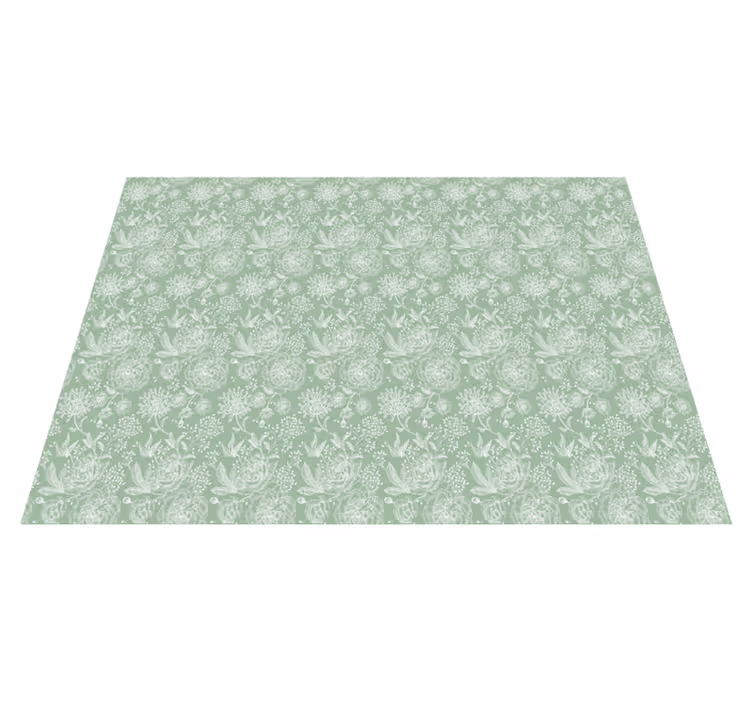 Vinyl Teppich Blumen florale Eleganz Oberfläche - TenStickers