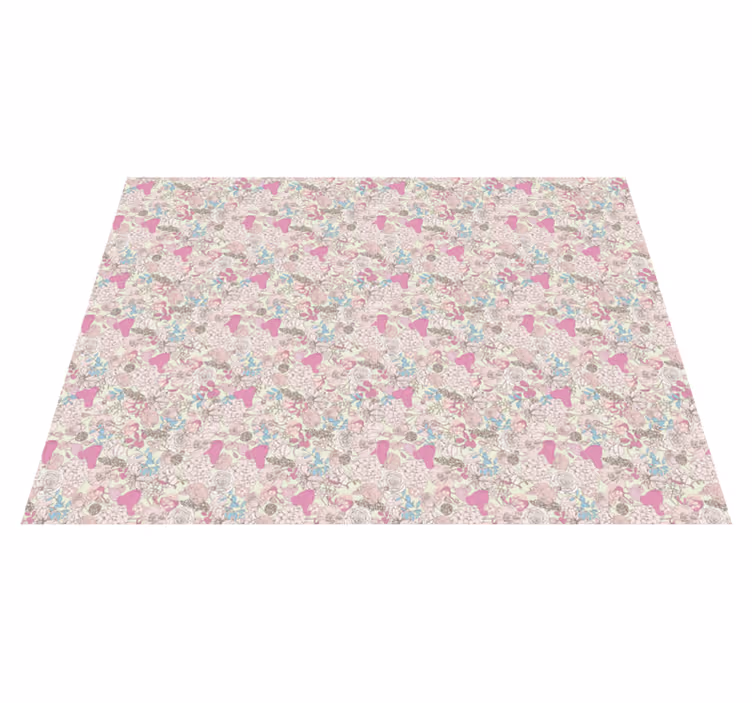 Vinyl Teppich Blumen blumiges Eiscreme-Muster - TenStickers