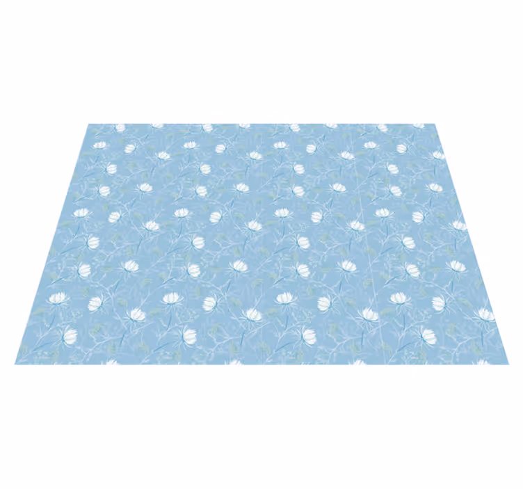 Vinyl Teppich Blumen botanisches Blattmotiv - TenStickers