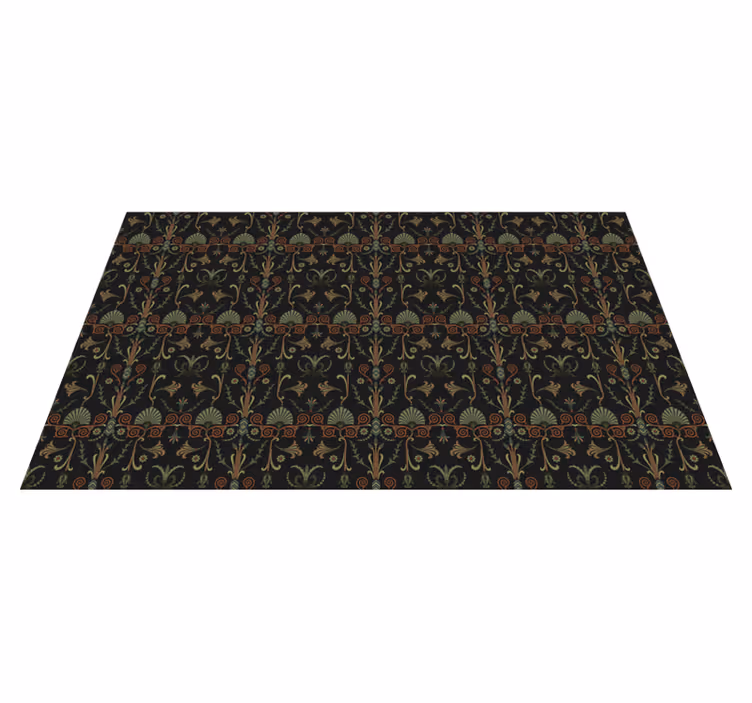 Vinyl Teppich Vintage verziehrtes botanisches Muster - TenStickers