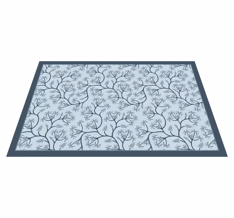 Vinyl Teppich Blumen botanisches silhouettenmuster - TenStickers