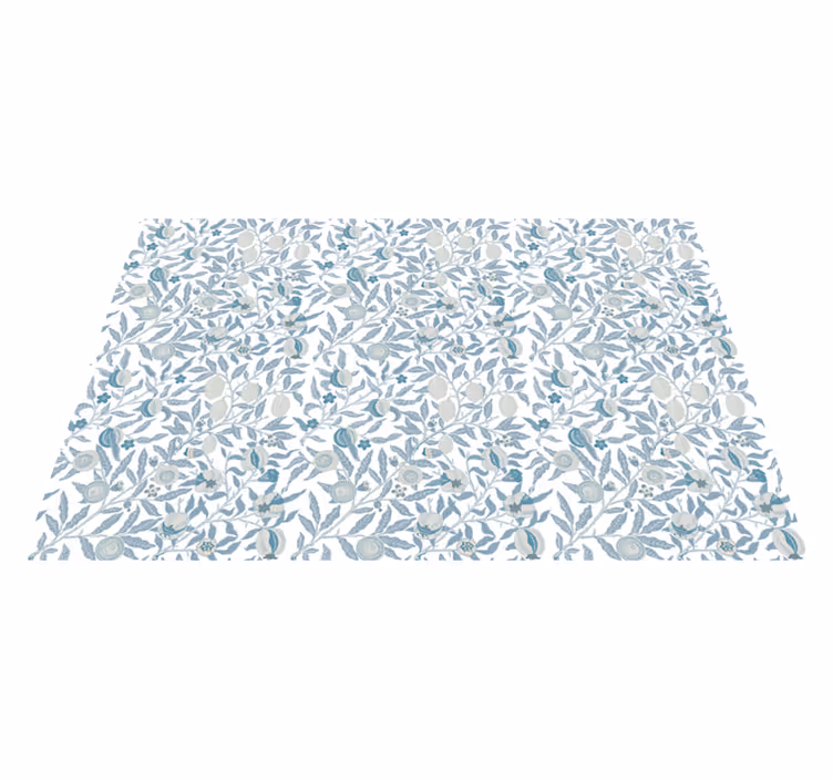 Vinyl teppich blumen mit botanischem blattmuster - TenStickers