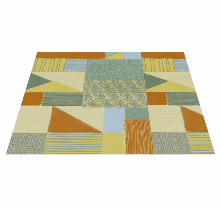 Vinyl teppich geometrisch geometrisches patchwork-teppich - TenStickers