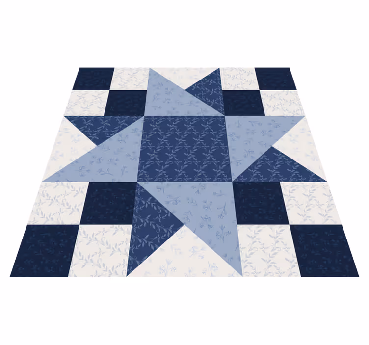 Vinyl Teppich geometrisch patchwork-sternmuster - TenStickers