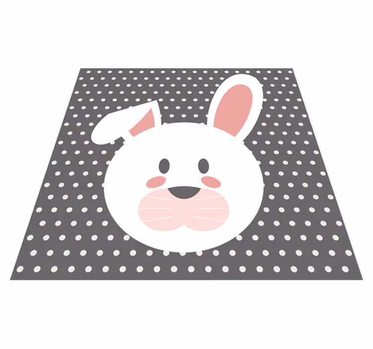 Vinyl teppich baby mit hasen-punktemuster - TenStickers