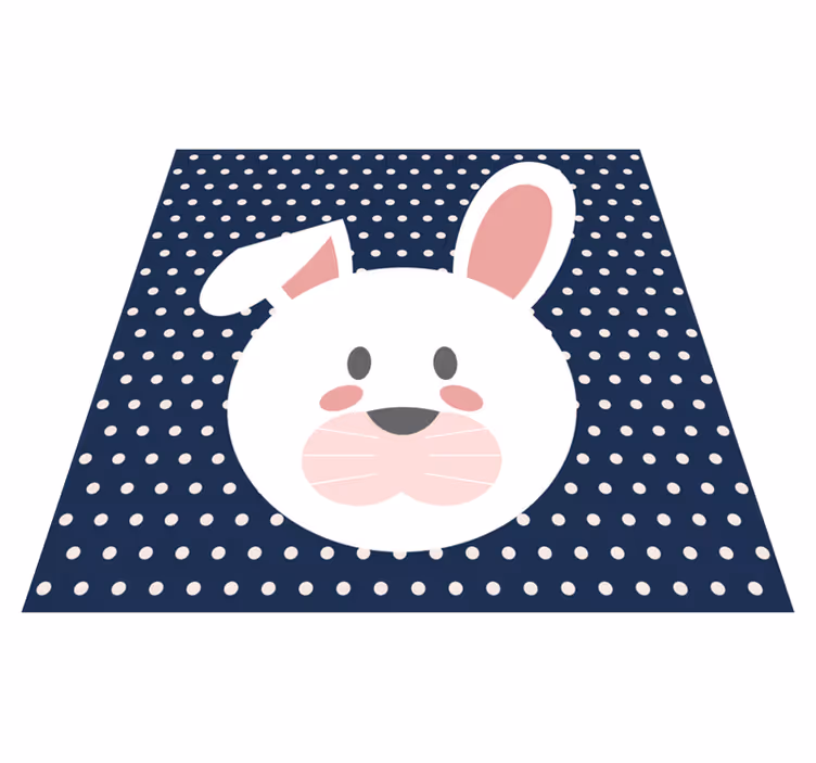 Vinyl Teppich Baby skurriles hasenmotiv - TenStickers