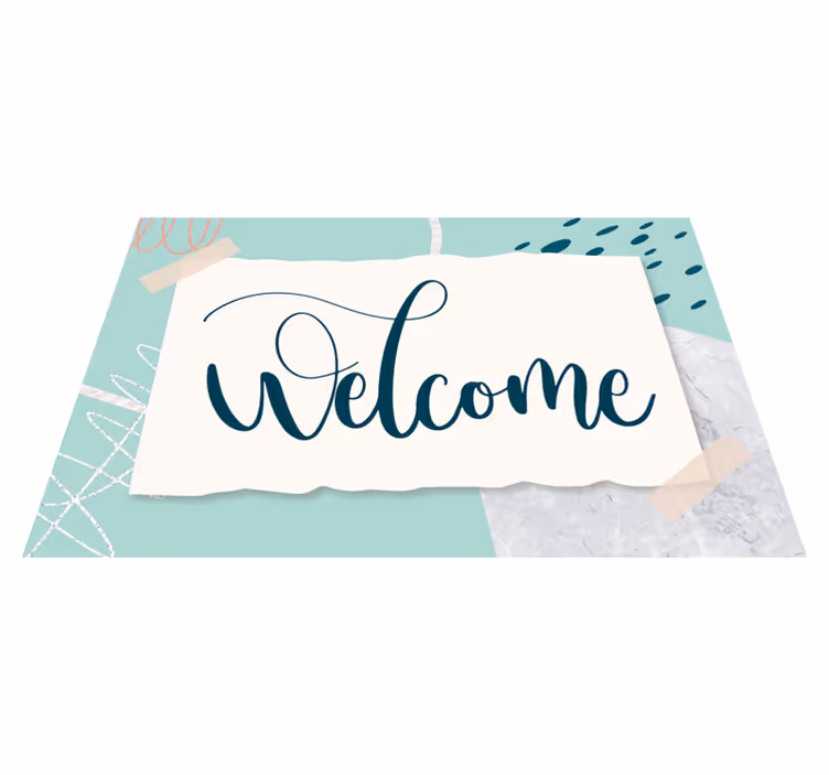 Vinyl Teppich Text eleganter eingangstext - TenStickers