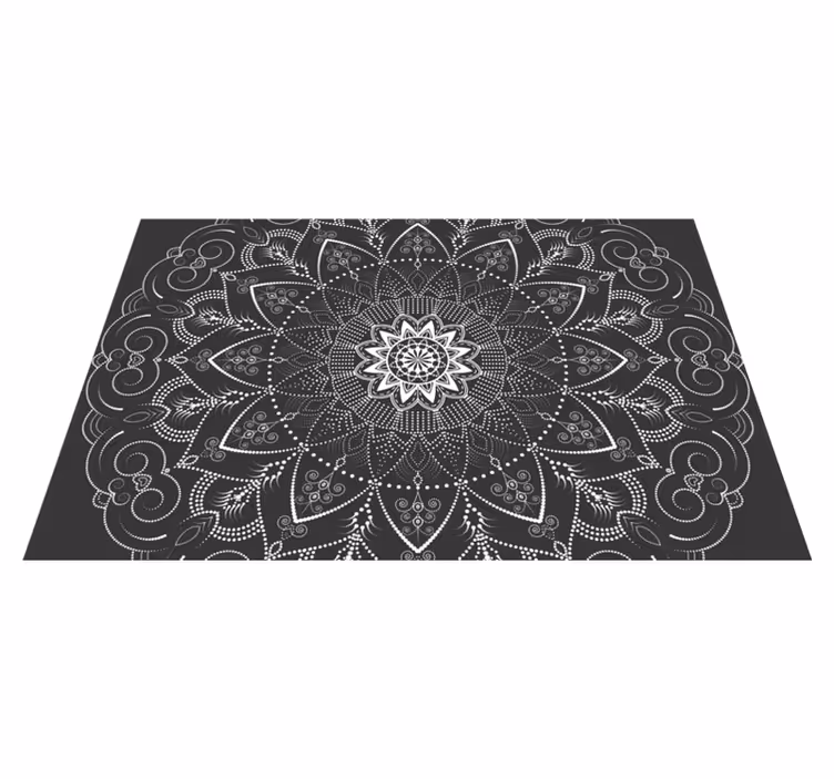 Vinyl teppich mandala mit symmetrischem muster - TenStickers