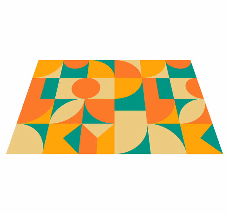 Vinyl Teppich geometrisch buntes geometrisches muster - TenStickers