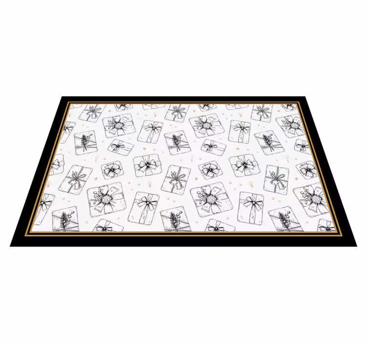Vinyl Teppich Weihnachten festliches geschenkmuster - TenStickers