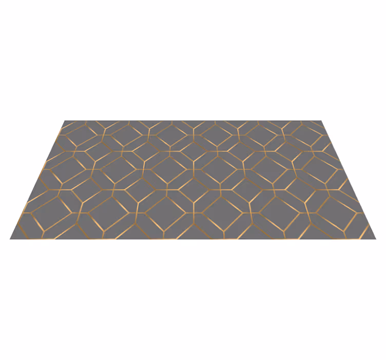 Vinyl Teppich geometrisch geometrische sechseck-overlay - TenStickers