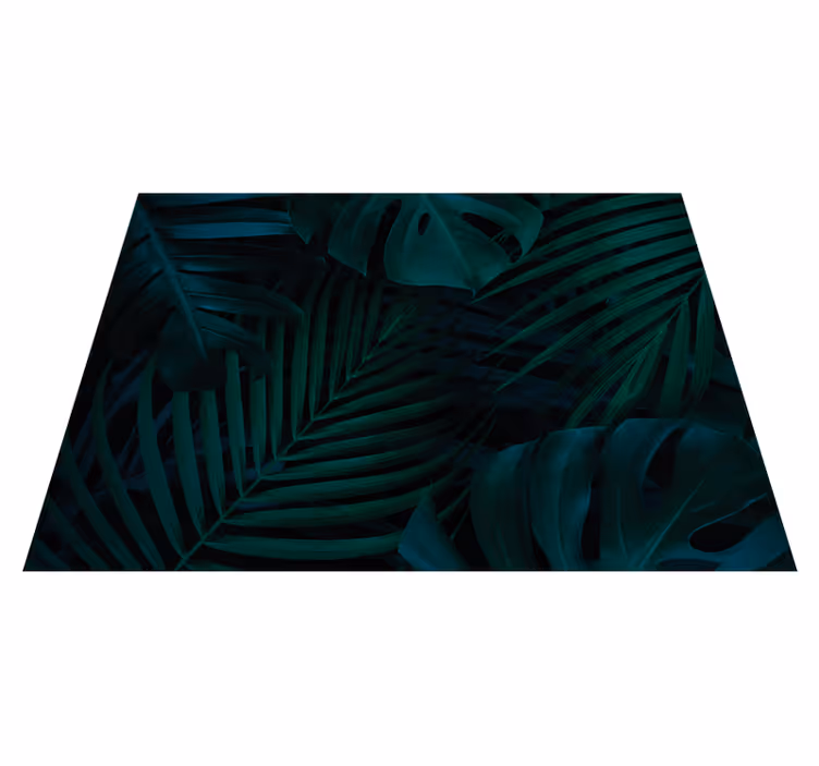 Vinyl Teppich Blumen tropisches laub - TenStickers