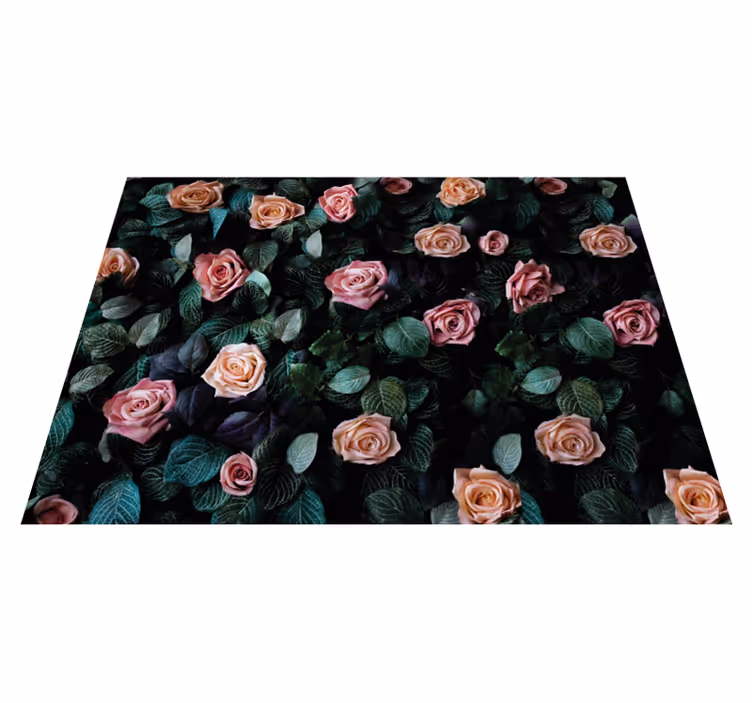 Vinyl Teppich Blumen florale botanische bilder - TenStickers