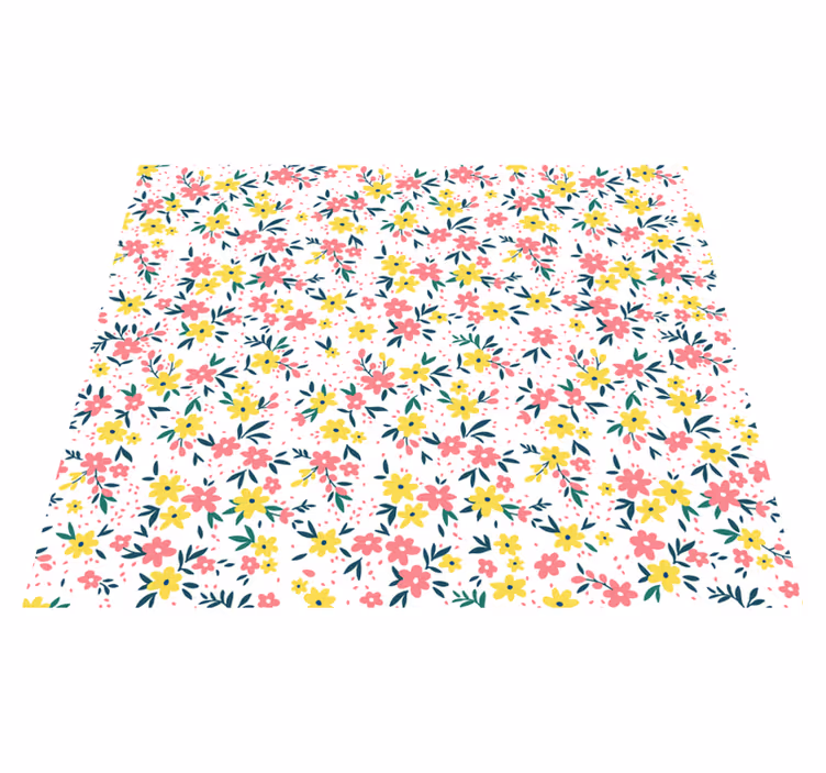 Vinyl Teppich Blumen florale frühlingsleinwand - TenStickers