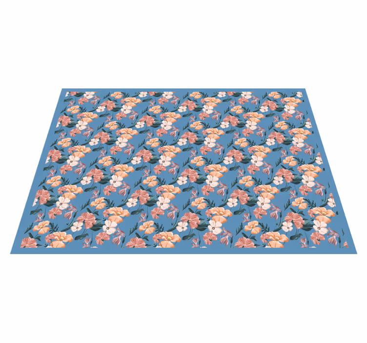 Vinyl Teppich Blumen blumenblütenmuster - TenStickers