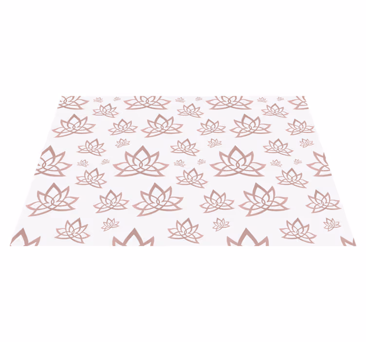 Vinyl Teppich Blumen lotus-symmetriemuster - TenStickers