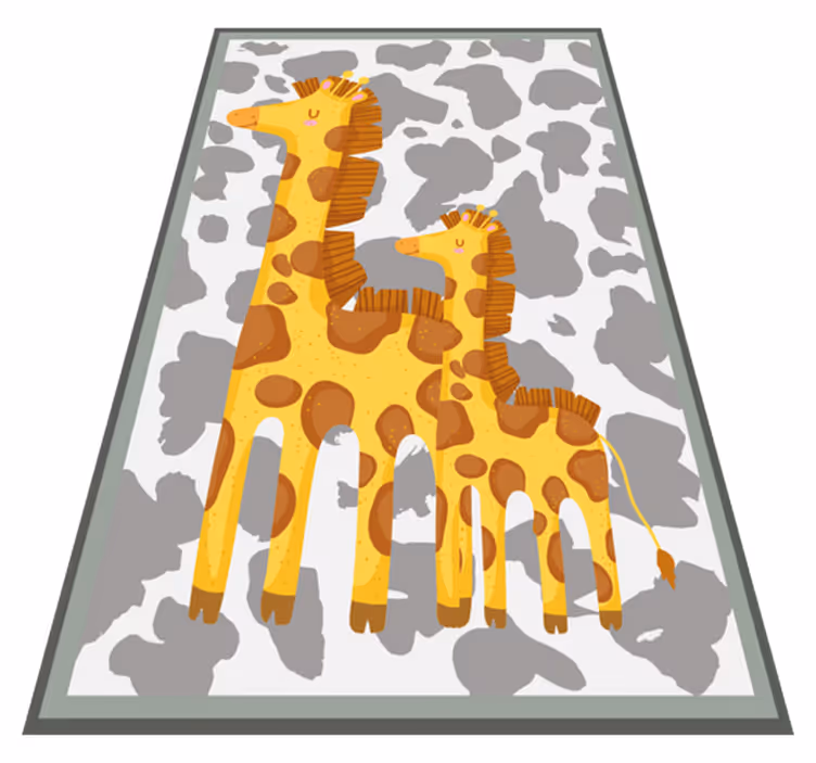 Vinyl Teppich Kinderzimmer giraffenfamilienmotiv - TenStickers
