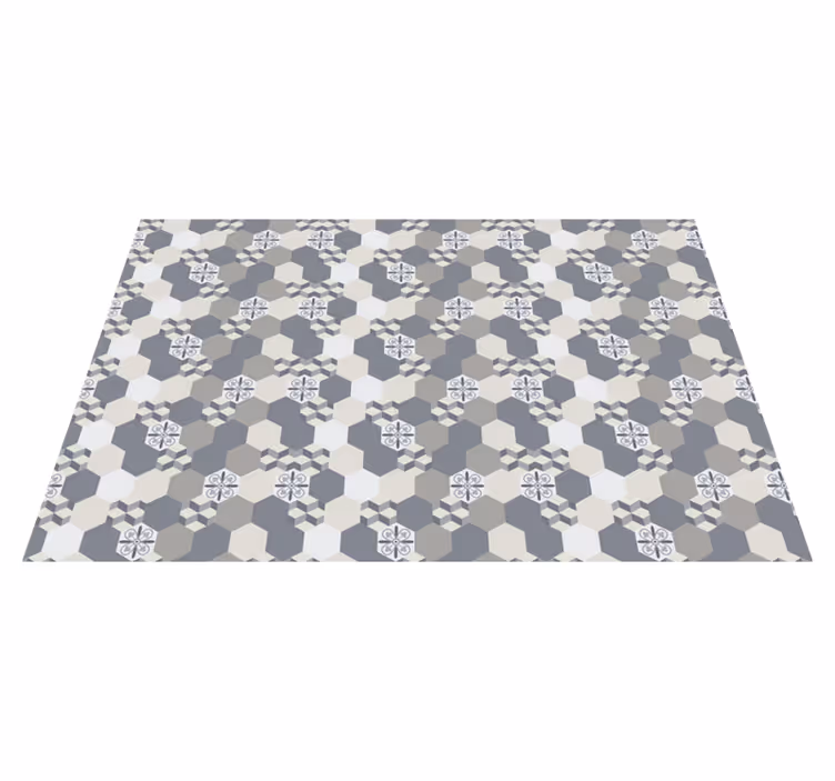 Vinyl Teppich Fliesenoptik geometrische fliese - TenStickers
