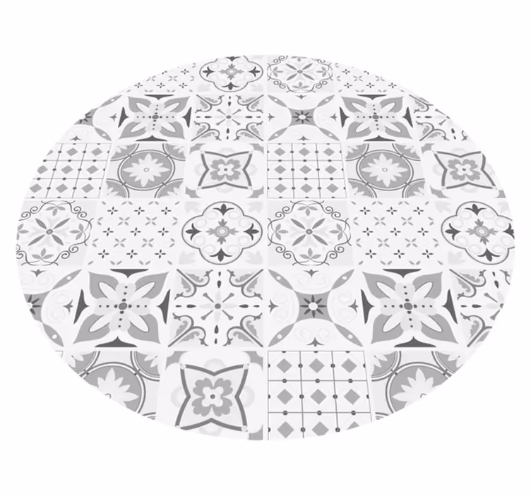 Vinyl Teppich Fliesenoptik monochromes mosaik - TenStickers
