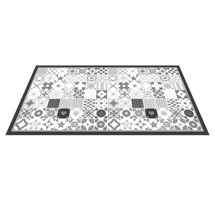 Vinyl Teppich Fliesenoptik patchwork-fliesenzusammensetzung - TenStickers