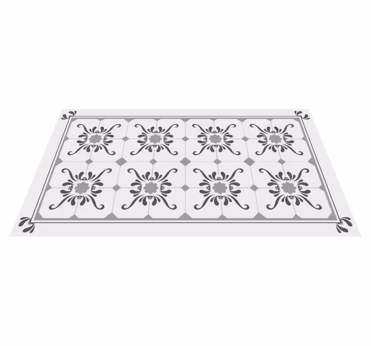 Vinyl Teppich Fliesenoptik ornamentale symmetrie - TenStickers