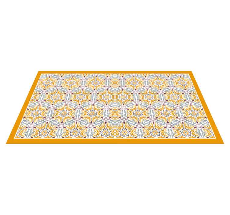 Vinyl Teppich Fliesenoptik verziertes mosaik-muster - TenStickers